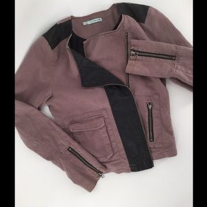 Maurices  Small Moto Jacket with faux leather trim